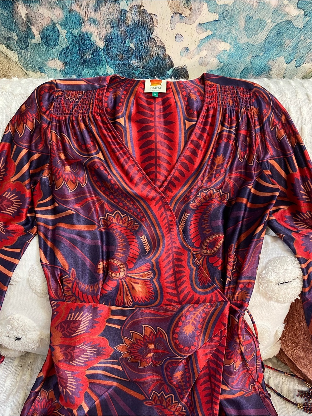 {Farm Rio} Macaw Mini Wrap Dress - Picture 4 of 10